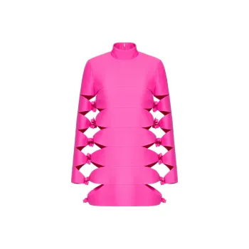 Valentino Long-Sleeved Dresses Women's Rose Red