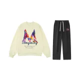 Apricot Top+Black Pants