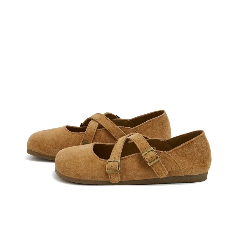 La Chapelle Abrasion Resistant Low Top Birkenstock Shoes Women's Brown-2