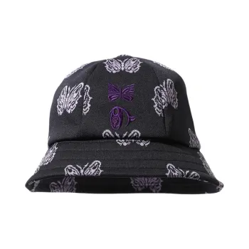 Needles Polyester Bucket Hats Unisex Black