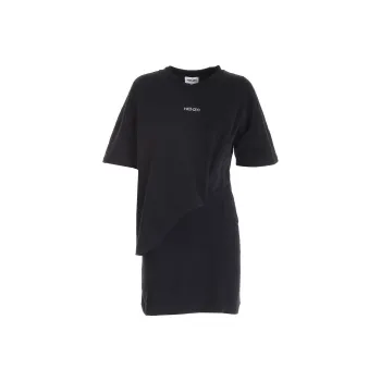 KENZO Logo Printed Crewneck Mini T Shirt Dress