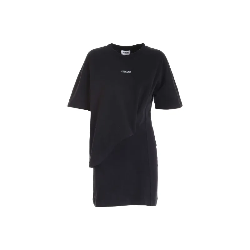 KENZO Logo Printed Crewneck Mini T Shirt Dress-0