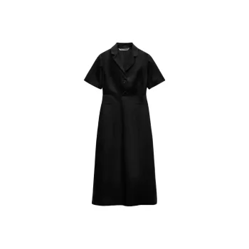 ZARA ZW Series Short Sleeved Dresses Women's Black