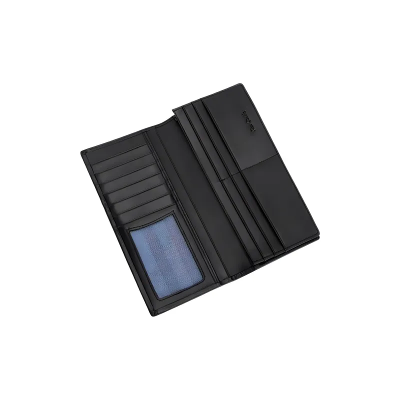 PIERRE CARDIN Top Grain Cow Leather Wallet Regular Men's Black-4