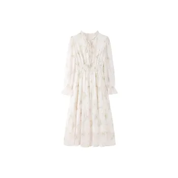 JOSR Long Sleeved Dresses Women's Apricot