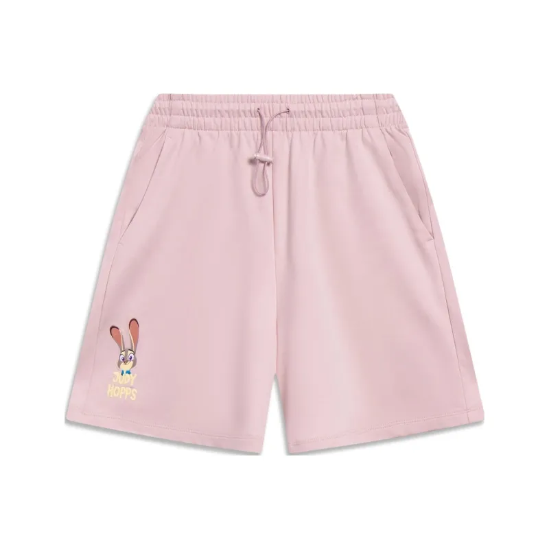 LiNing x Disney Zootopia Collaboration Casual Shorts Women's Pink-0