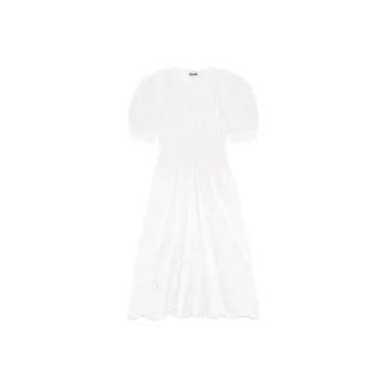 GANNI Short-Sleeved Dresses Women's White