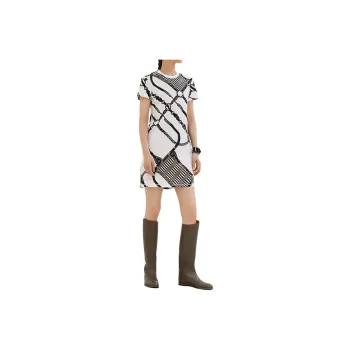 HERMES SS25 Short Sleeved Dress Women's Ecru