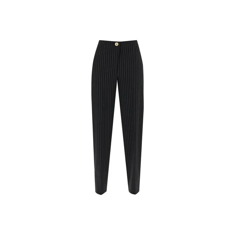 GANNI Pinstriped Tapered Leg Trousers-0