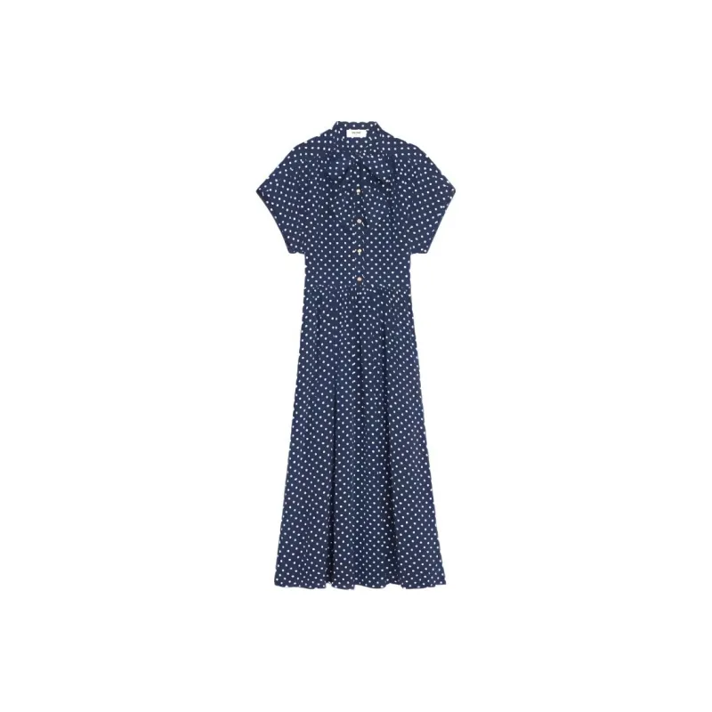 CELINE FW21 Short Sleeved Dresses Women's Ocean Blue-0