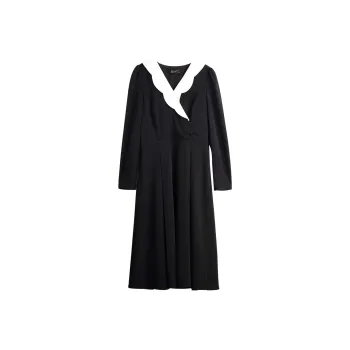Olrain FW22 A Line Skirt Dress Black