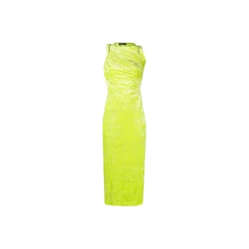 VERSACE Sleeveless Dresses Women's Neon Green
