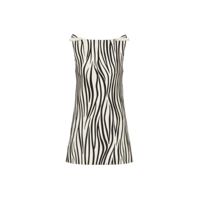 Valentino Sleeveless Dresses Women's White Black-0