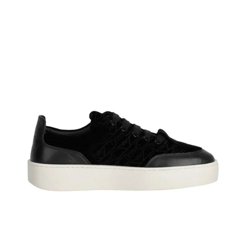 EMPORIO ARMANI Low Top Skateboard Shoes Women's Black-1