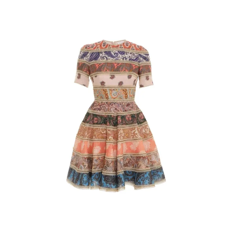 Zimmermann Devi Graphic Printed Mini Dress-0