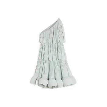 Lanvin Ruffled Asymmetric One Shoulder Dress