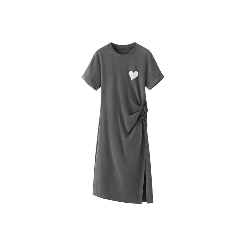 Cypress House Short Sleeved Dress Women's Dark Gray-0