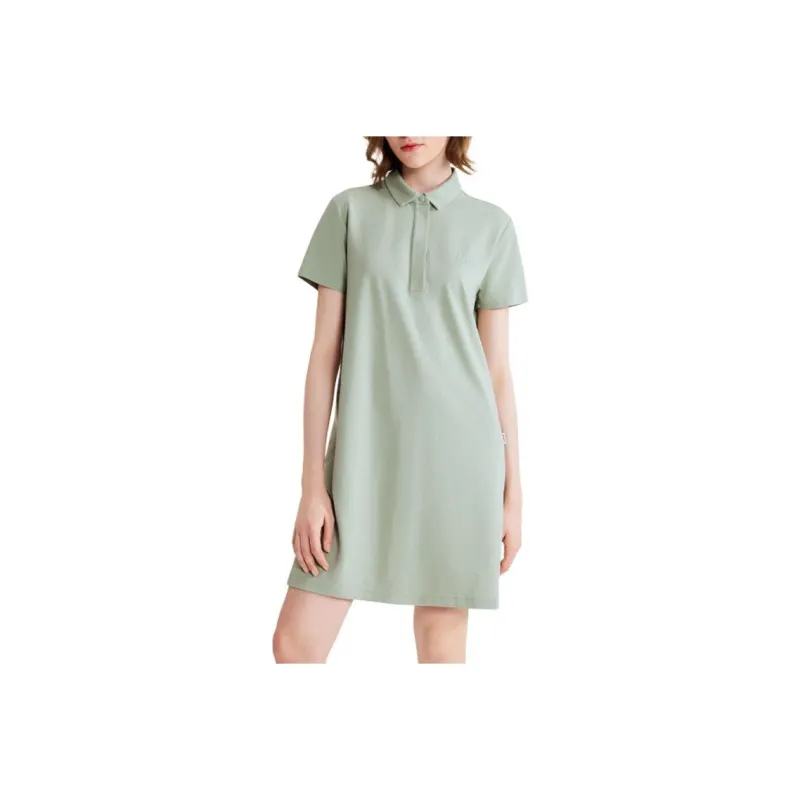 AIGLE Short Sleeved Dresses Women's Turquoise Nouveau Green-0