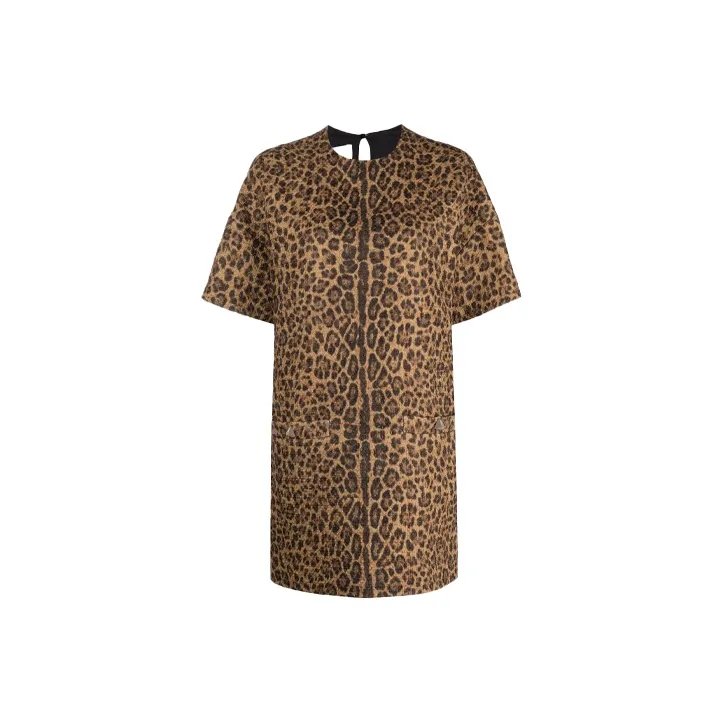 Valentino Short-Sleeved Dresses Women's Brown-0