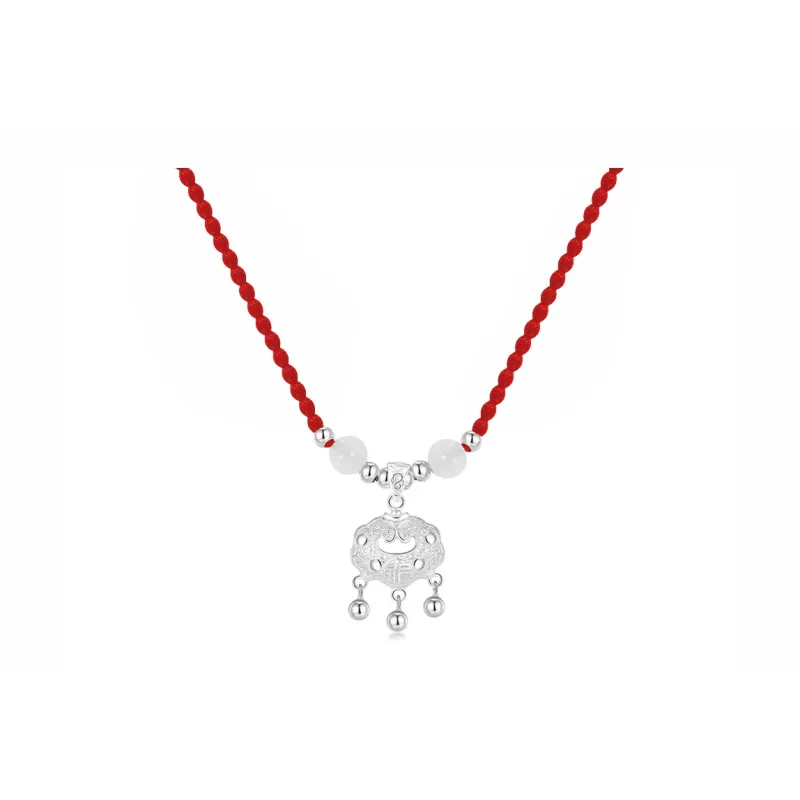 CHINA GOLD S999 Fine Silver Necklaces Women's-3