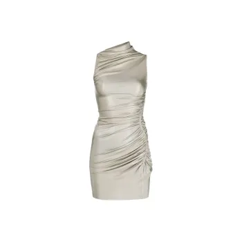 RICK OWENS/RO Sleeveless Dress Women's Silver White