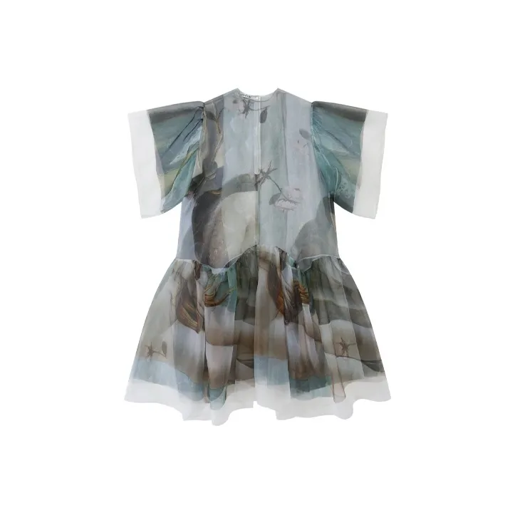 KIMHEKIM Short Sleeved Dresses Women's Green-0