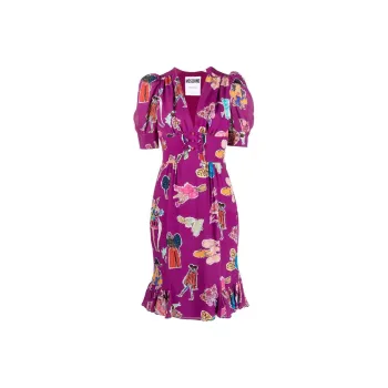 MOSCHINO Short-Sleeved Dresses Women's Purple