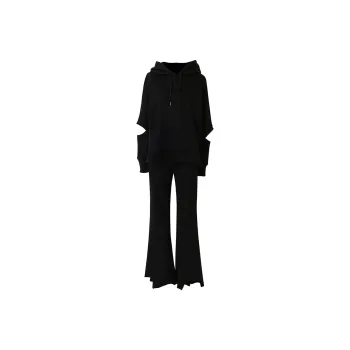 SOON FLOWER Sweatshirt Set Fall And Winter Women's Black
