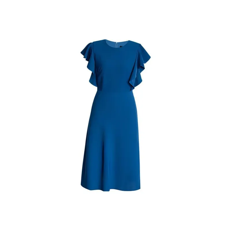 ROEYSHOUSE Short Sleeved Dresses Women's Blue-0