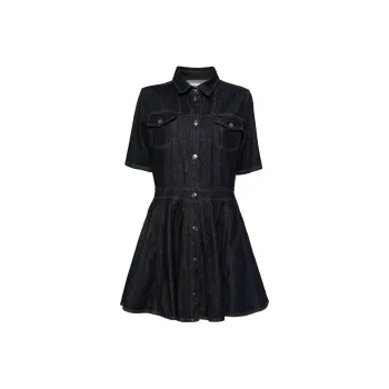MSGM Button down Denim Mini Dress