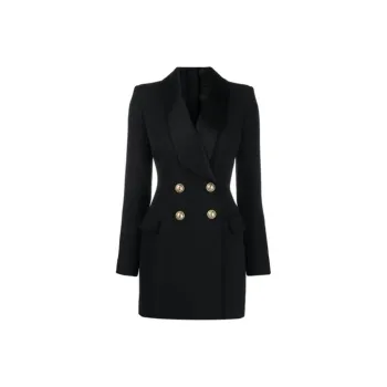 BALMAIN Long-Sleeved Dresses Women's Black