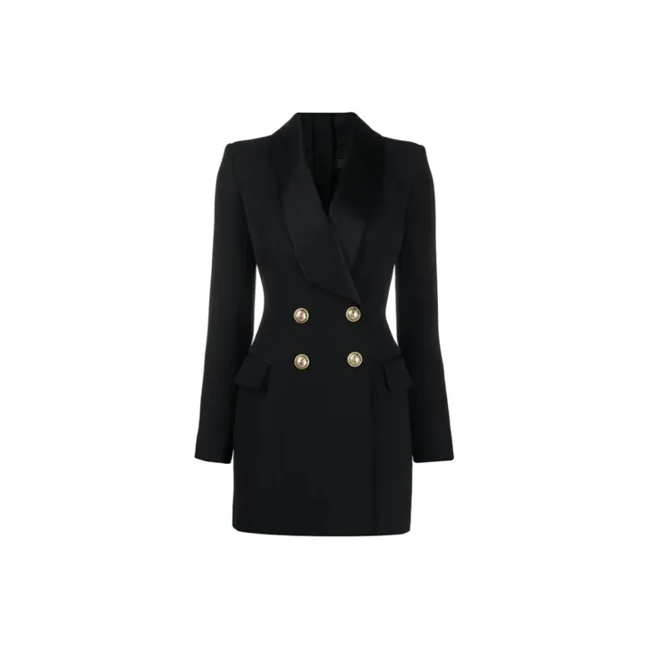 BALMAIN Long-Sleeved Dresses Women's Black-0