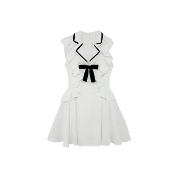 Icicofficial Short Sleeved Dresses Women's White