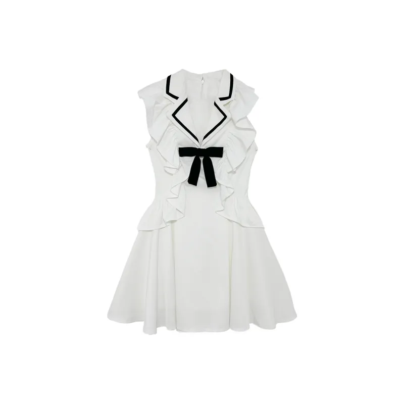 Icicofficial Short Sleeved Dresses Women's White-0