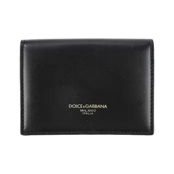 Dolce & Gabbana Cow Leather Wallet Men's Black