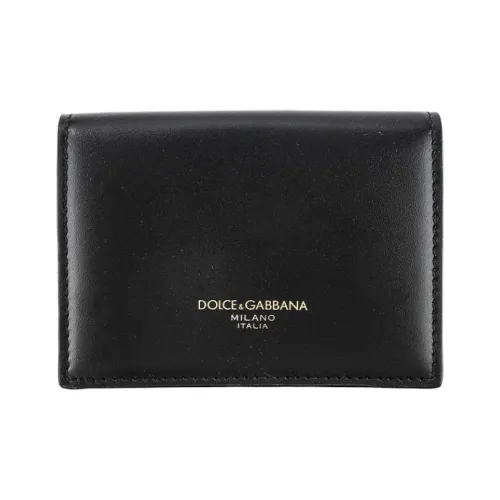 Dolce & Gabbana Cow Leather Wallet Men's Black