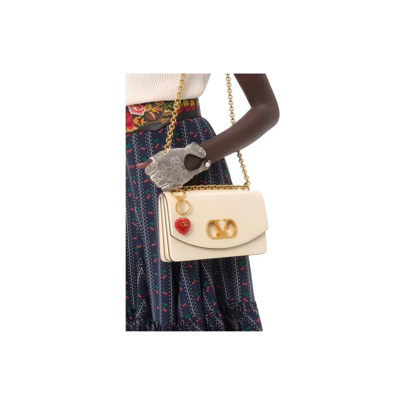 Valentino Enamel Bag Charm Bag Accessory Women's Yellow & Red-4