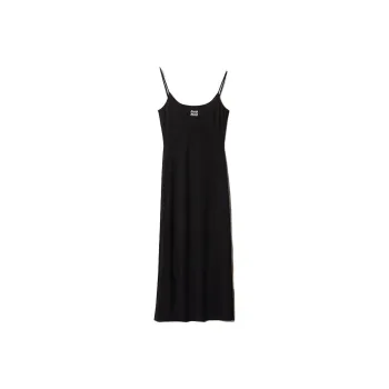 MIU MIU Logo Detailed Sleeveless Dress