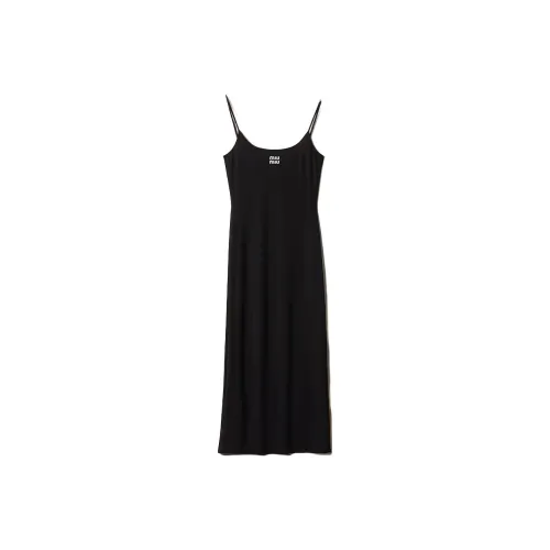 MIU MIU Logo Detailed Sleeveless Dress