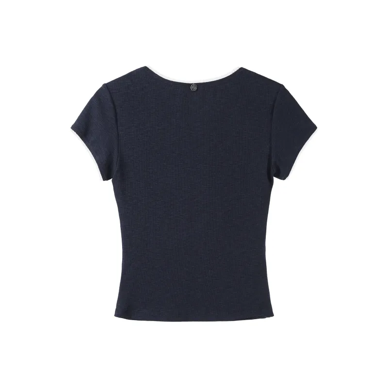Fstudio Korean Style Thin Crew Neck Versatile Minimalist Style Short Sleeved T Shirts Women's-8