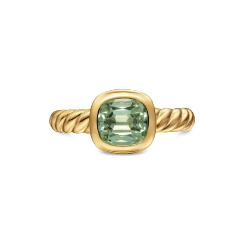David Yurman 18K Yellow Gold Dy Mercer® Prasiolite Ring