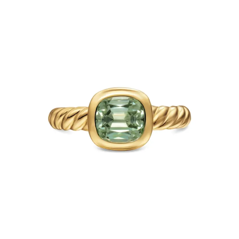 David Yurman 18K Yellow Gold Dy Mercer® Prasiolite Ring-0
