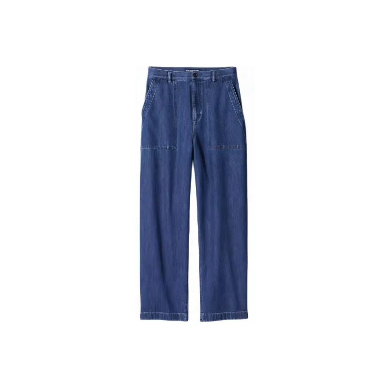 Ines De La Fressange X UNIQLO X Ines De La Fressange Jeans Women's Royal Blue-0
