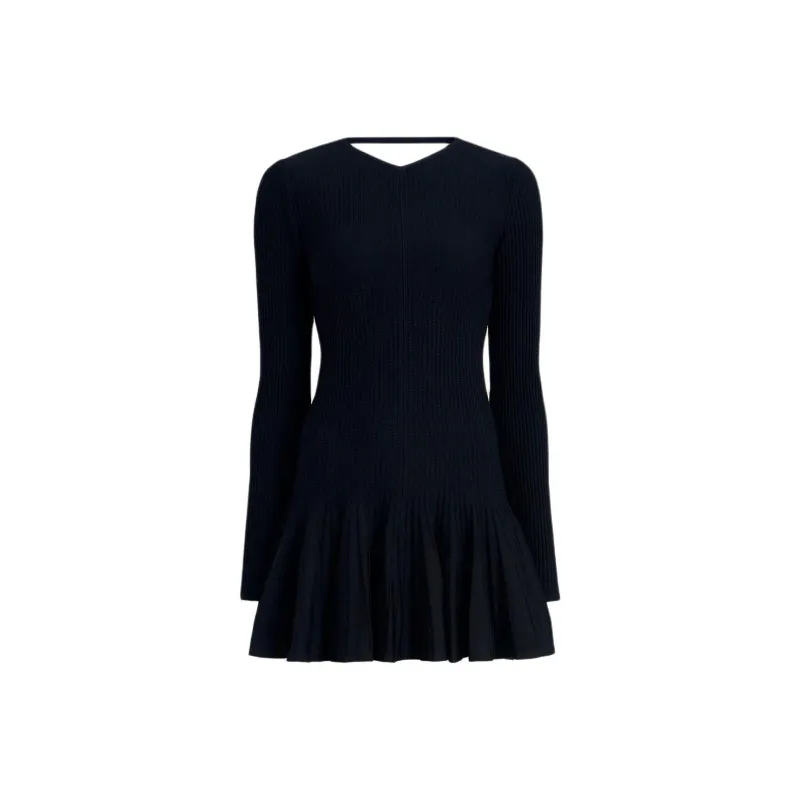 KHAITE PF24 THE MAMIE DRESS Long-Sleeved Dresses Women's BLACK/Black-0