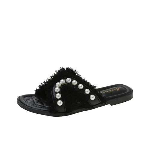 AJPAP Stitching Woven Slip Resistant Odor Resistant Abrasion Resistant Quick Dry Slide Slippers Women's