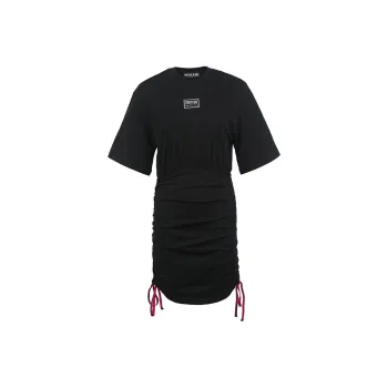 VERSACE JEANS COUTURE Logo patch Ruched Minidress