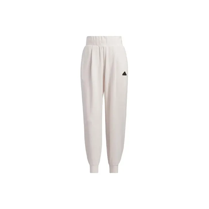 Adidas Knitted Sports Pants Women's Light Pink-0