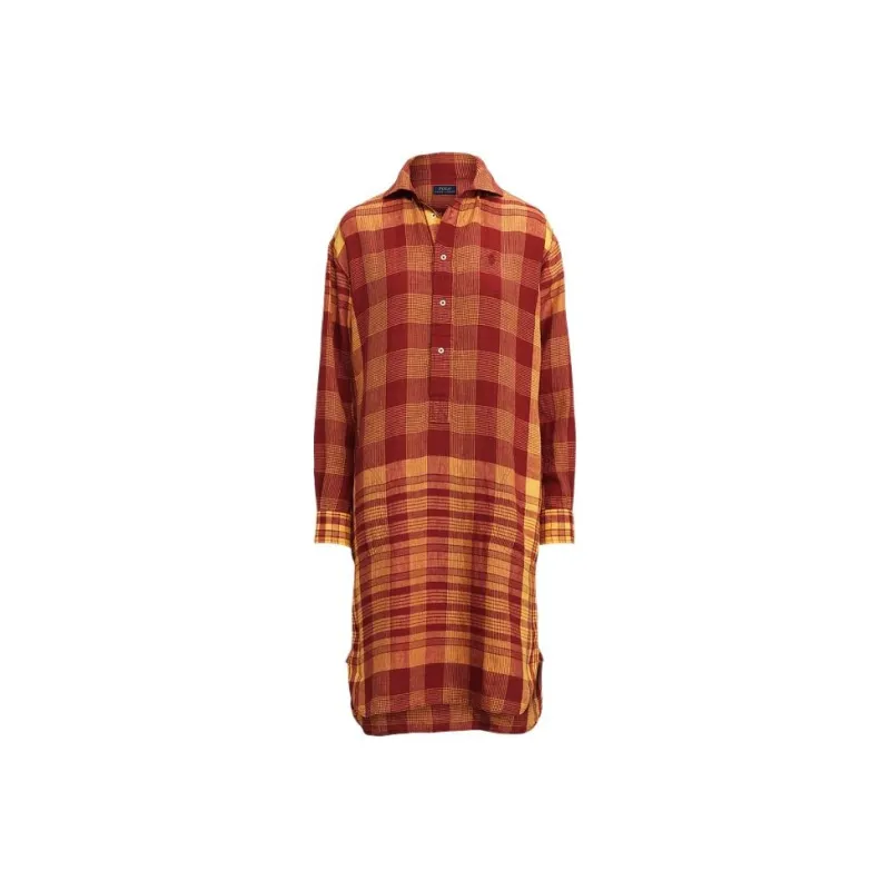 Polo Ralph Lauren SS22 Long Sleeved Dress Women's Red-0