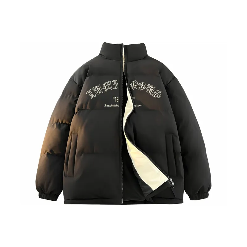 Warrior Ride The Wind Collection Open Ended Smile Collection Puffer Jacket Unisex-23
