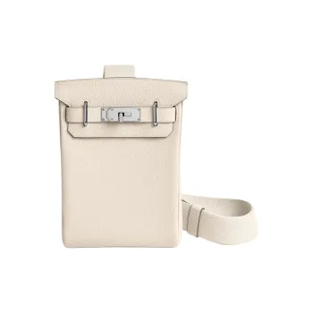 HERMES Hac A Dos Togo Calfskin Sling Bag Small Size Men's 10 Craie Milkshake White